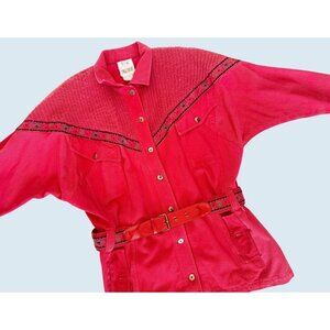 Vintage TOGETHER Southwest Inspired Belted Jacket 1990s Sz M